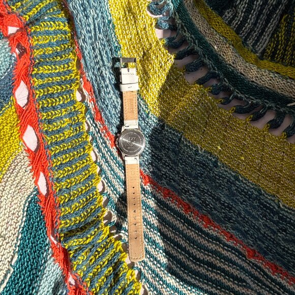 Roxy Hula Girl Watch with White Leather Band - Picture 3 of 3